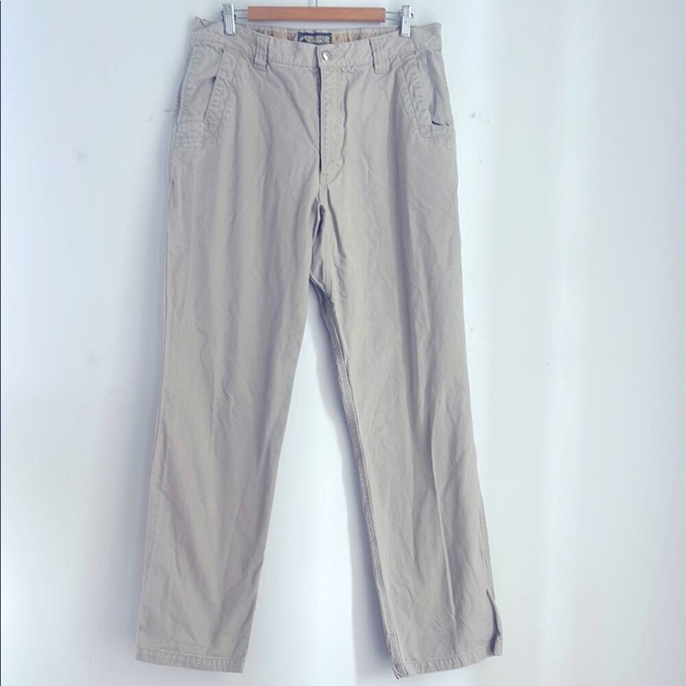 Mountain Khakis canvas flat front outdoor working hiking pants sz 36x36